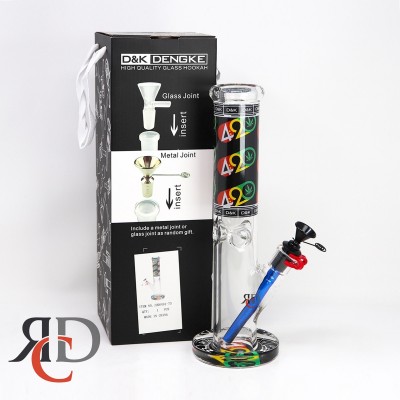 WATER PIPE STRAIGHT TUBE COLOR DOWNSTEM 420 THEME IN A GIFT BOX WP1962 1CT